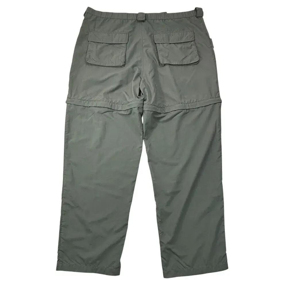 Cabelas Guidewear Convertible Zip Off Pants Men XL Green Fishing Camping Hiking‎